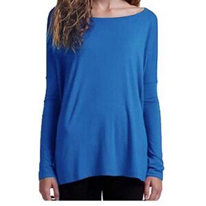 Blue Bamboo Long Sleeved Loose Fitting Top